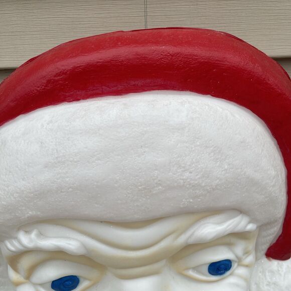 Vintage 24" Empire Santa Claus Face Blow Mold Light Christmas Decoration - Picture 4 of 9